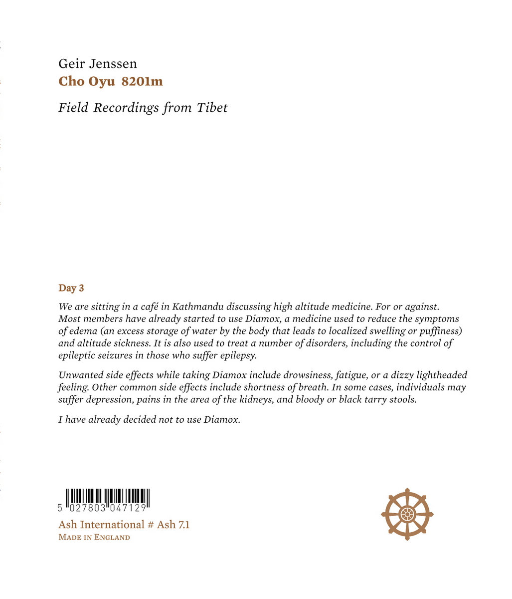 Cho Oyu 8201m Cover